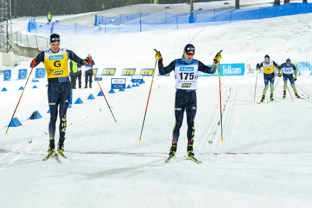Nico Messinger und Robin Wunderle beim Langlauf-Sprint bei der WM 2023 in Östersund